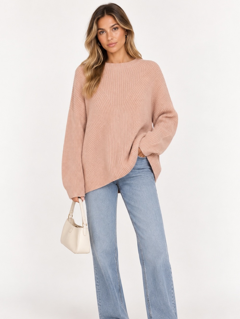 NWT Maeve Oversized Pink Sweater